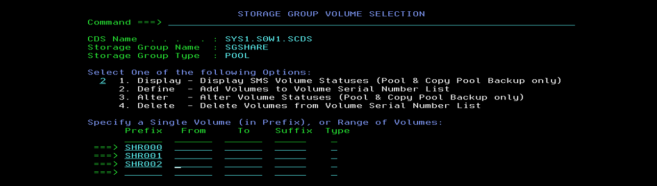 SMS - Storage Groups con discos compartidos